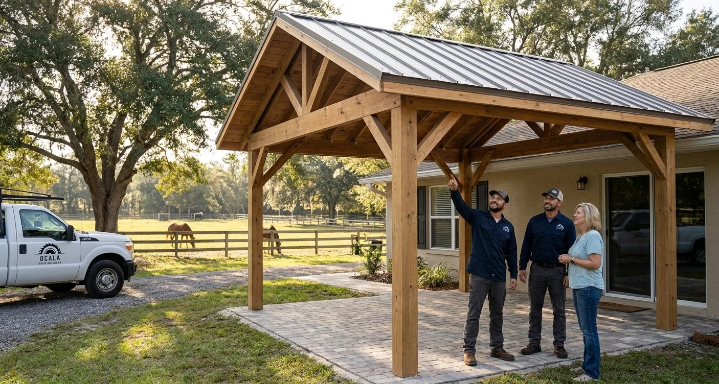 Ocala Deck Builders covered pergola shade structure